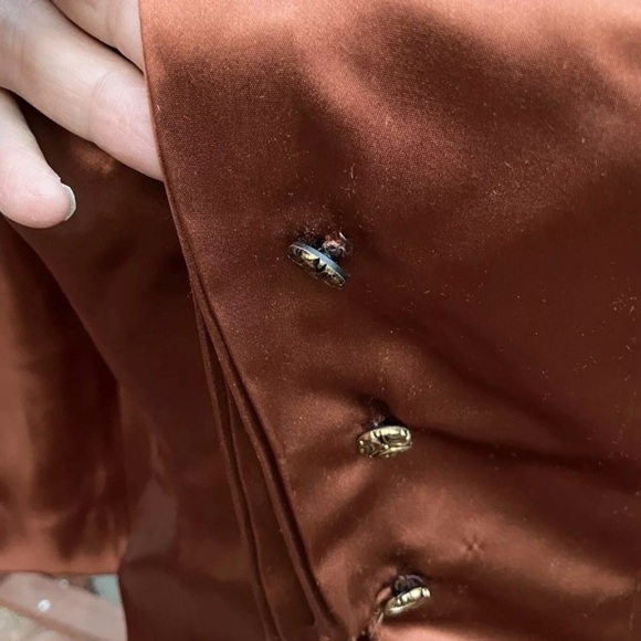 Vintage 1970’s 2 piece set with jacket and mock wrap skirt Fanya San Francisco - Picture 10 of 14